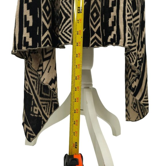 Blu Pepper Duster Cardigan Women M Southwestern Open Front Sleeveless Aztec Boho - Picture 5 of 16